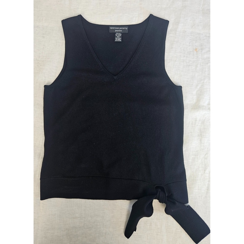 Spencer Jeremy Y2K Silk Blend Sleeveless Top‎ Side Tie